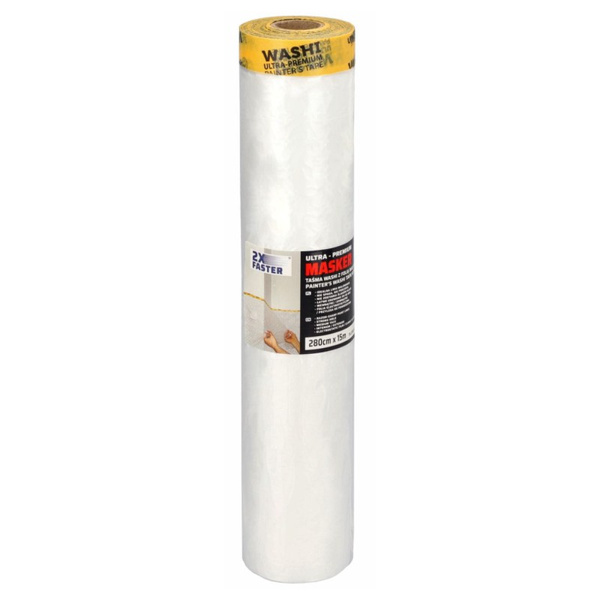 Masker Washi z folią malarską (280cm x 15m) (16//72) antychlap