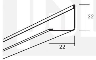 Ecophon profil przyścienny Connect L 3000mm Connect White 22x22
