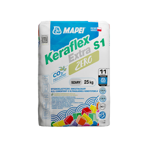 MAPEI Keraflex Extra S1 Zero szary Klej odkształcalny op. 25kg pal. 50 op.