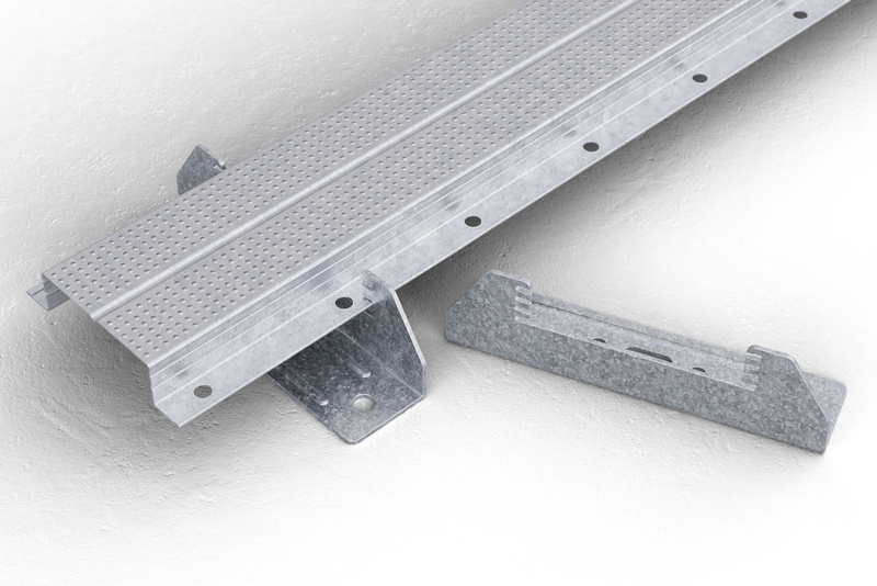 Łącznik HatClip 30 (5906506982107). Wydajność: ~3,5szt/m2. Dystans od 15mm. Do profili kapeluszowych 48x15. Opakowanie 25szt