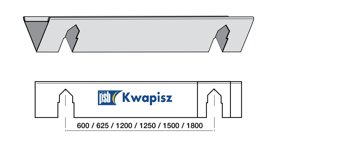 KCS listwa dystansowa do modułu 600mm op.50sz. 815395