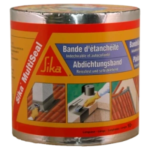 Sika MultiSeal – Samoprzylepna bitumiczna taśma dekarska do napraw rynien i kominów, Szara 10cm x 10m
