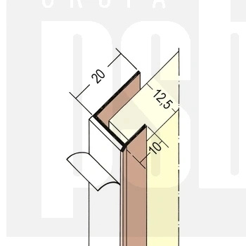 Listwa PVC do Płyt G-K z Uszczelką Jotka 12,5mm dł. 3,0m PROTEKTOR (37361) – Samoprzylepna