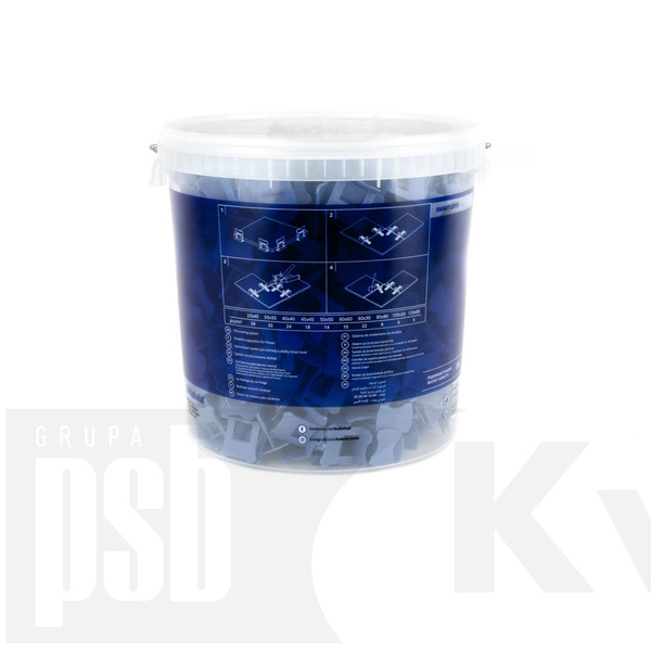 SMART LEVEL klipsy 3.0mm 800 szt. + wiadro 20L