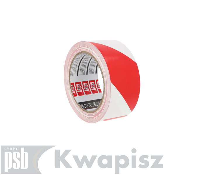 KAEM taśma ostrze. biało - czerwona 48 mmx33m *912* czerwona klejąca