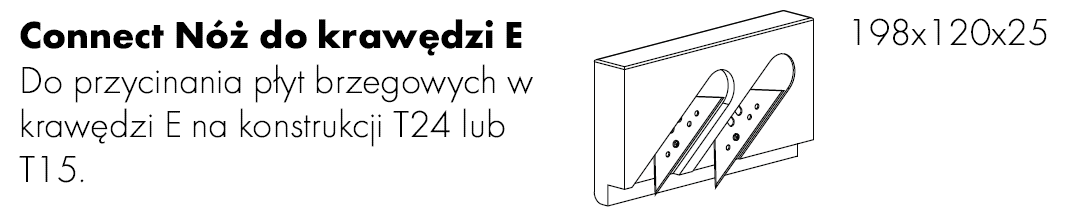 Ecophon Connect  Nóż do krawędzi E