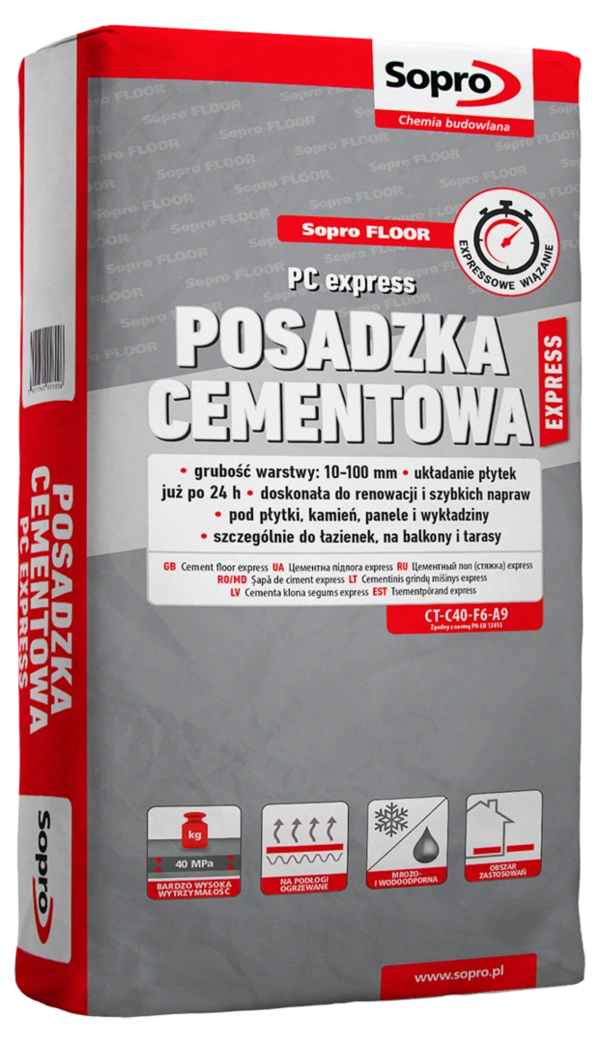 SOPRO 293_PC express Posadzka cementowa express 10-100 mm