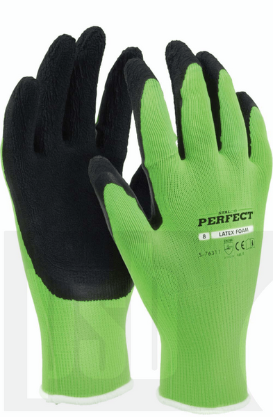 RĘKAWICE POLIESTROWE  "LATEX FOAM"  10"  S-76315  STALCO PERFECT