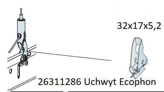 Ecophon Uchwyt wieszaka regulowanego Connect (100 szt/op)