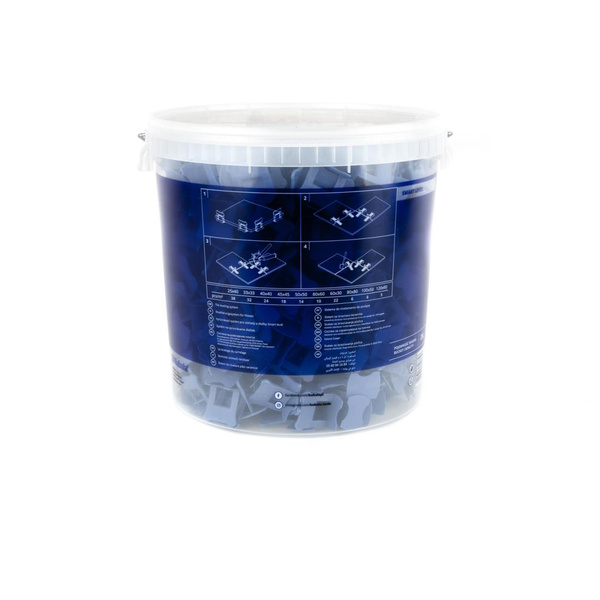 SMART LEVEL klipsy 3.0mm 800 szt. + wiadro 20L