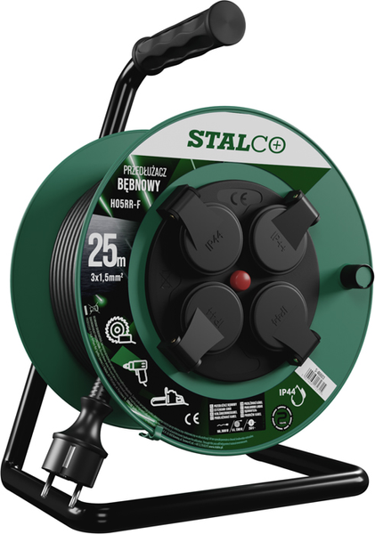 STALCO PRZEDŁUŻACZ BĘBNOWY WARSTWOWY PROFESSIONAL 25M, 16A, 3X1,5MM S-46603
