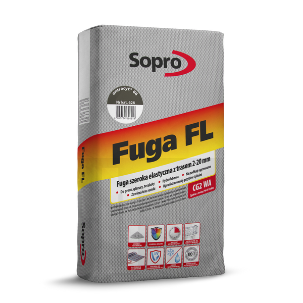 SOPRO  FL Fuga szeroka elastyczna antracyt 66 626/25 kg