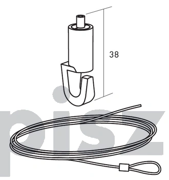 Ecophon wieszak regulowany cięgniowy Connect L  2000 mm (24 szt/kart.)