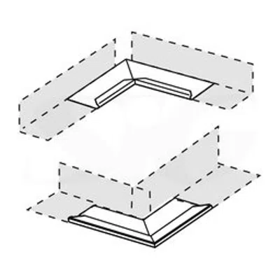 KCS Narożnik wewnętrzny do profili przyściennych 24mm / Inside corner 24mm 109102