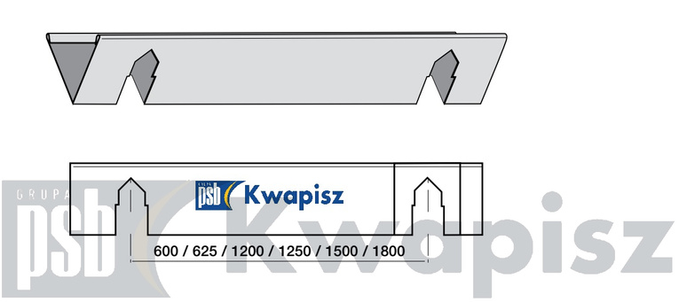 KCS listwa dystansowa do modułu 600mm op.50sz. 815395