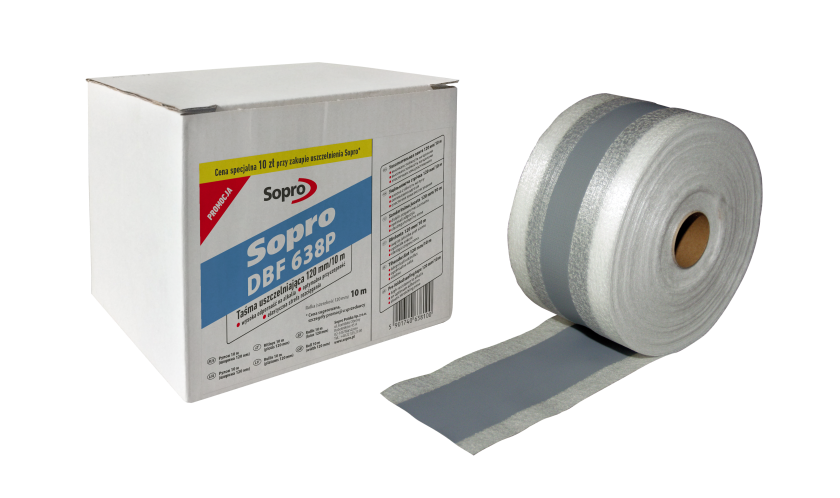 Sopro DBF Taśma elas. 120mm/50mb 638/120/50