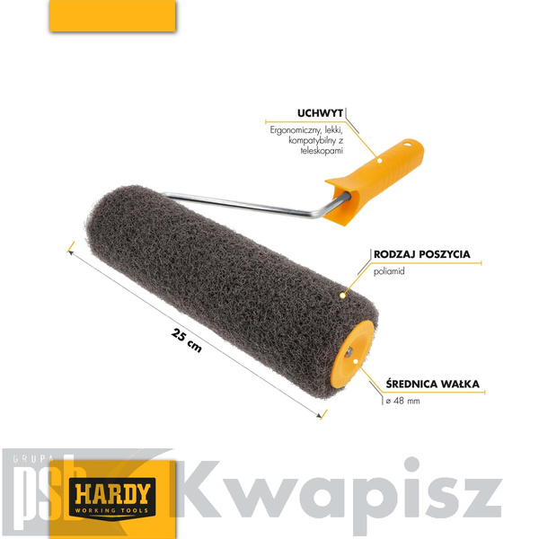 KAEM HARDY WAŁEK DO NAKŁADANIA MAS SZPACHLOWYCH 25CM+RĄCZKA