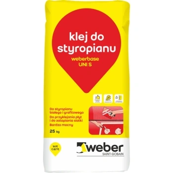 Weberbase UNI S klej do styropianu białego i grafitowego i do zatapiania siatki 25kg