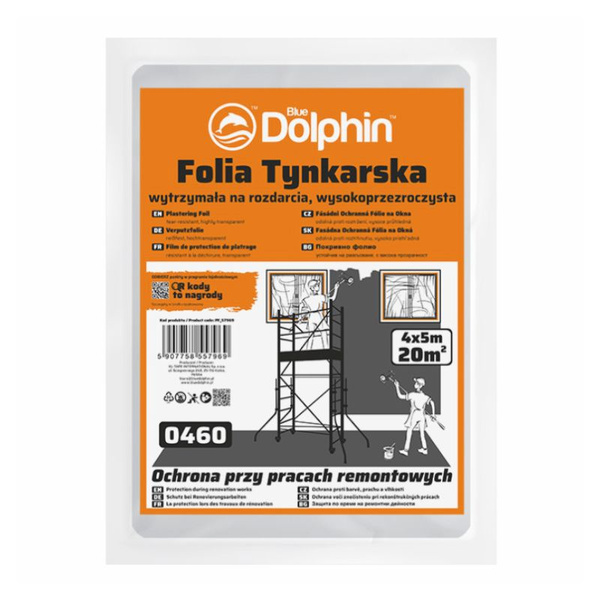 FOLIA Tynkarska [460] 4m x 5m (15) BEZPARWNA KARTON 15 SZT.