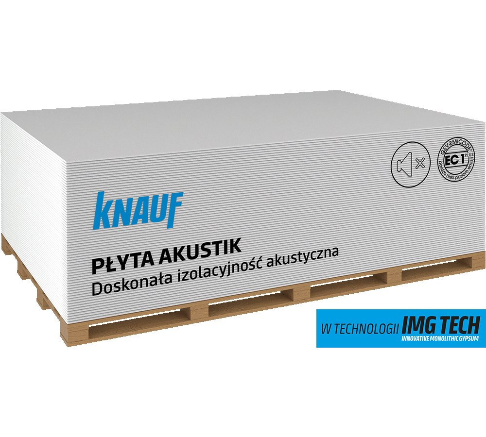 KNAUF  pł. akustyczna 12,5 1200x2000 AKUSTIK (pal.   64szt.)