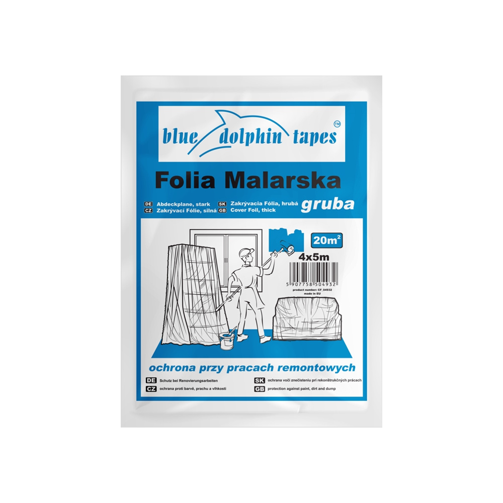 FOLIA GRUBA CF_04932 [BDT] 4m x 5m (15) GRUBA KARTON 15 SZT. (SKU)