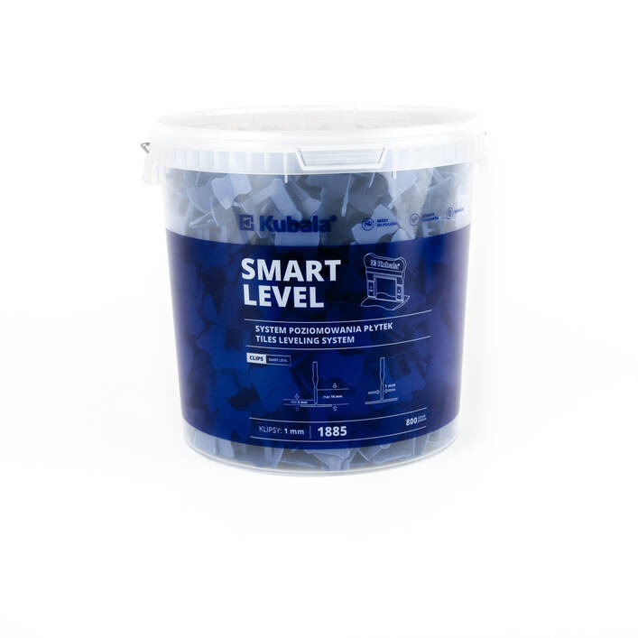 SMART LEVEL klipsy 1.0mm 800 szt. + wiadro 20L