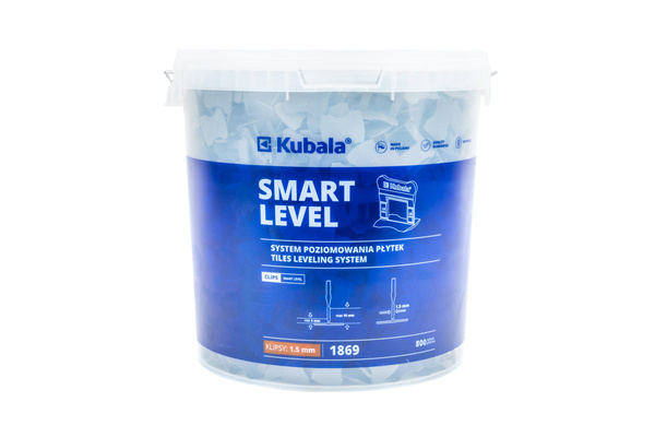 SMART LEVEL klipsy 1.5mm 800 szt. + wiadro 20L