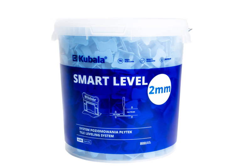 SMART LEVEL klipsy 2.0mm 800 szt. + wiadro 20L