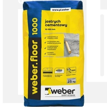 weber.floor 1000 posadzka cementowa 10-100mm 25kg