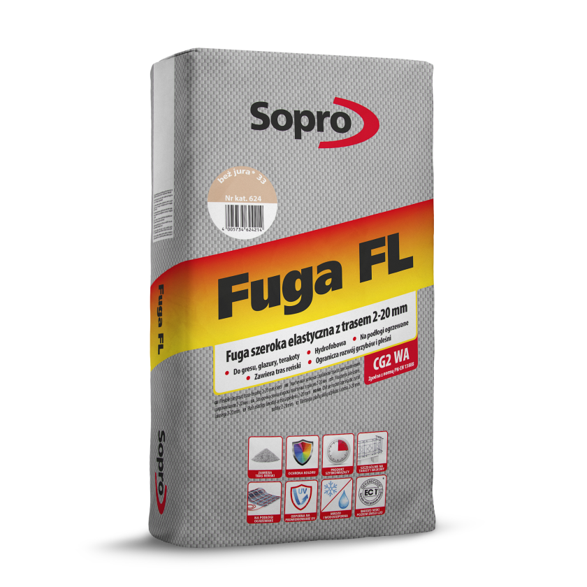 SOPRO FL Fuga szeroka elastyczna beż jura 33 624/25 kg.