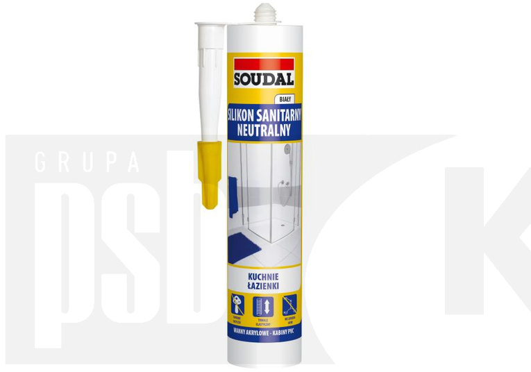 SOUDAL Silikon neut. sanitarny biały 280 mL (SKU)