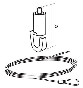 Ecophon wieszak regulowany cięgniowy Connect L 2000 mm (24 szt/kart.)