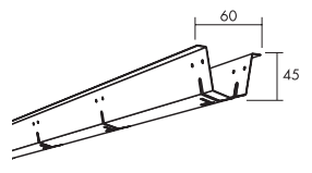 Ecophon Connect profil dystansowy 2450mm galwanizowany   (op.10 szt.)