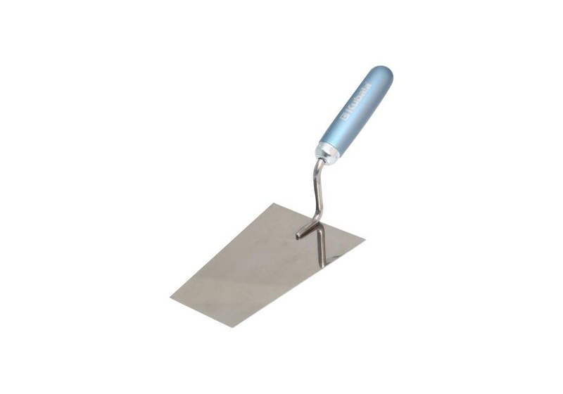 Kielnia trapezowa nierdzewna 120x180x80mm, uchwyt drewniany