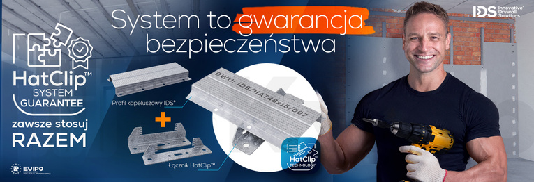 Łącznik bezpośredni IDS HatClip 15 do profili kapeluszowych 48x15 mm (25 szt.)