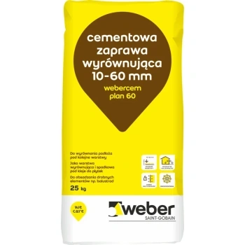 WEBER PLAN 60 (weber ZT601) zaprawa do napraw 10-60mm op.25kg