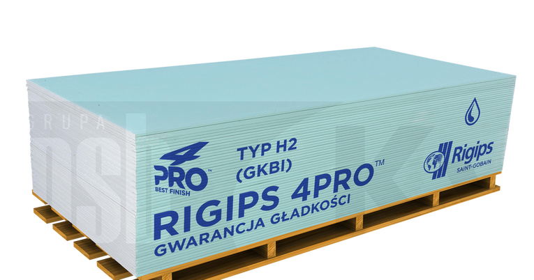pł.zwykła 4PRO RIGIPS 2000x1200x12.5mm (4 x fazowana) pal. 62 szt. /  11620600