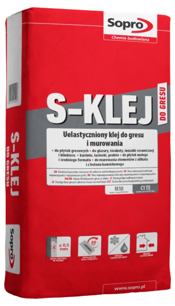 SOPRO S-klej 295 uelastyczniony do gresu C1TE  op.22,5 kg