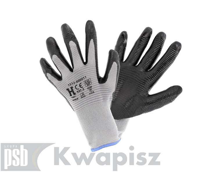 KAEM Rękawice nitrylowe XXL szaro-czarne