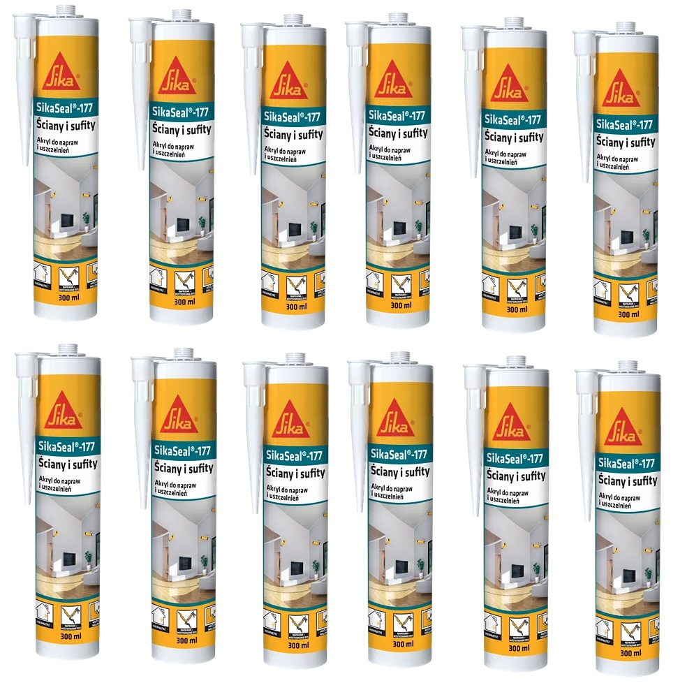 SikaSeal -177 BIAŁY 300ml akryl wewnętrzny opakowanie 12 sztuk