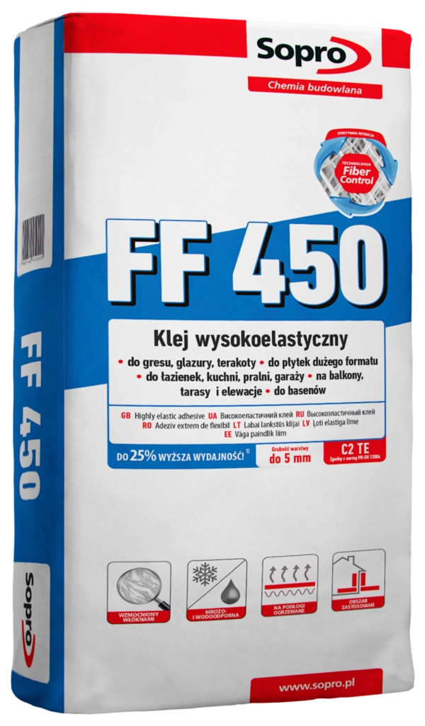 SOPRO FF  wysokoelastyczna zaprawa klejowa 450 22,5kg