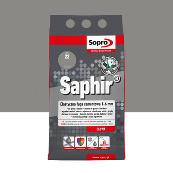 Klejenie Elast. Fuga SOPRO 9534A_SAPHIR, kamienny szary, 1-6 mm, 4 kg - profesjonalny cement do spoinowania