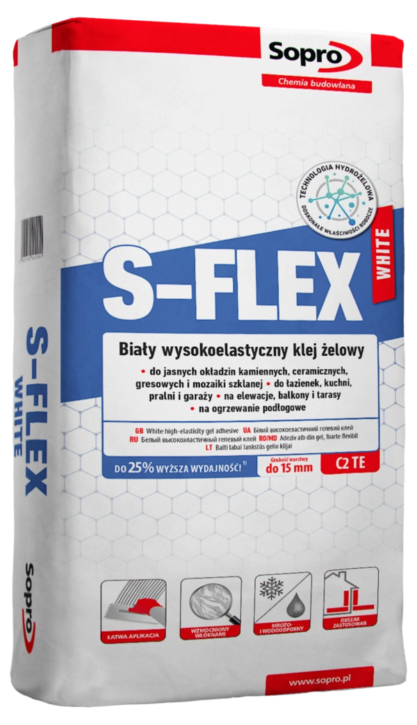 SOPRO 202 S-FLEX WHITE C2 TE BAG_22,5 biały klej