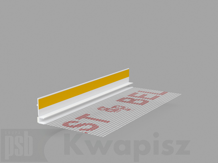 Listwa przyokienna z siatką BELLA PLAST BP13 MINI BU (6mm/3mm) L-250 – Profil dylatacyjny okienny bez uszczelki
