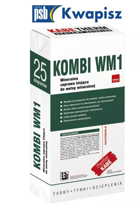 KABE KOMBI WM1 op.25 kg klej do przyklejania wełny