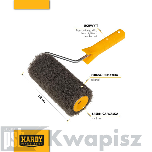 KAEM HARDY WAŁEK DO NAKŁADANIA MAS SZPACHLOWYCH 18 CM + RĄCZKA