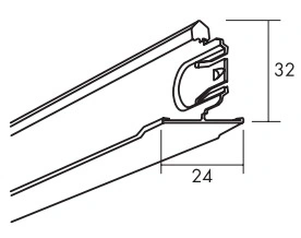 Ecophon profil poprzeczny T24 Connect 1200mm Connect white