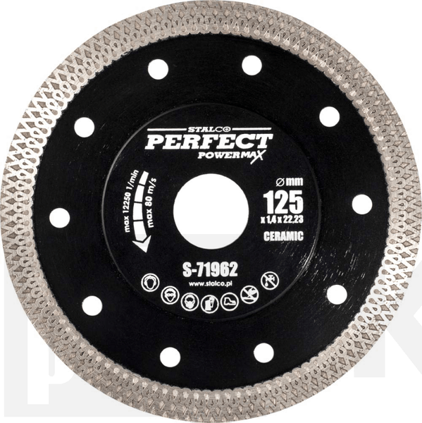STALCO TARCZA DIAMENTOWA 125mm x 1,4mm  CERAMIC  "POWERMAX"  S-71962