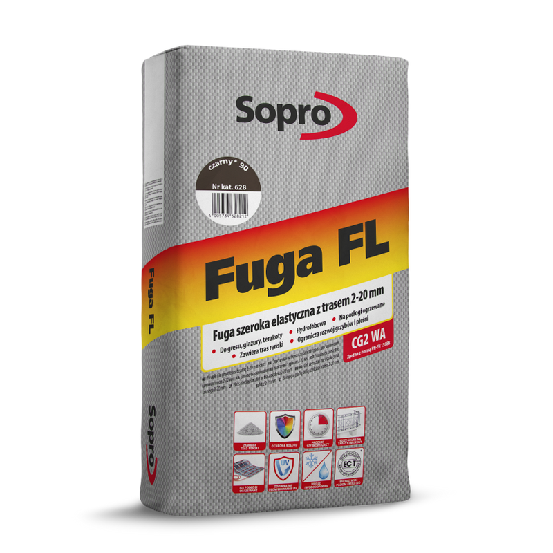 SOPRO FL Fuga szeroka elastyczna czarna 90 628/25 kg