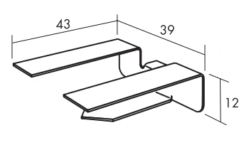 Ecophon klips krawędziowy Connect DG20 0547 (op.50szt.)